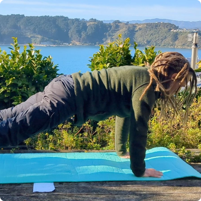 Charlie doing plank